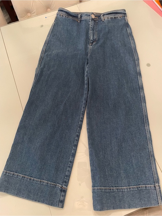 LOFT Denim - LOFT Wide Leg Flared Jeans in Medium Blue Denim
